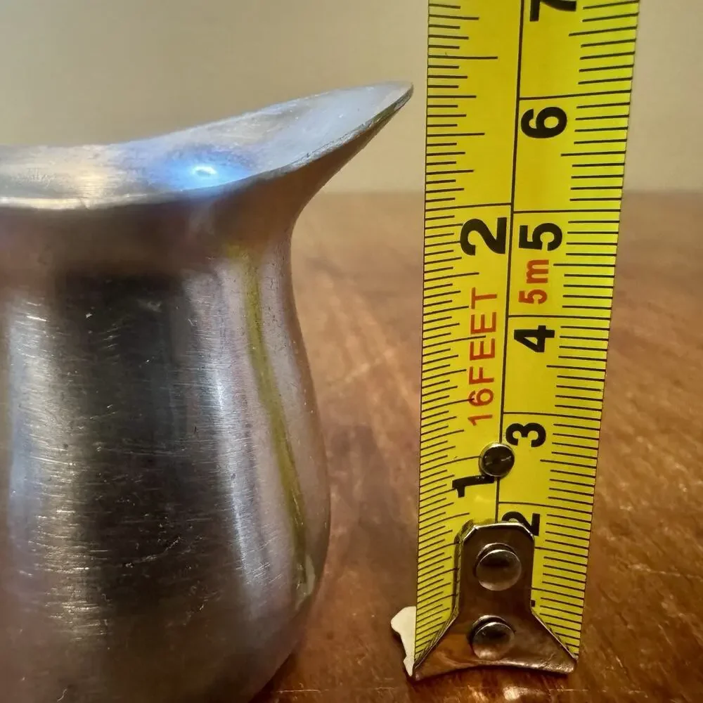 2 Vollrath Stainless Steel Creamer Pitchers Japan A8 8 Oz Restaurant 2 1/2”